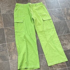Fashion Nova Lime Green Cargo Pants